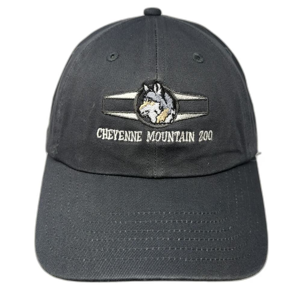 Royal Baseball Cap Gray One Size Cheyenne Mountain Zoo Wolf Logo Wildlife Hat